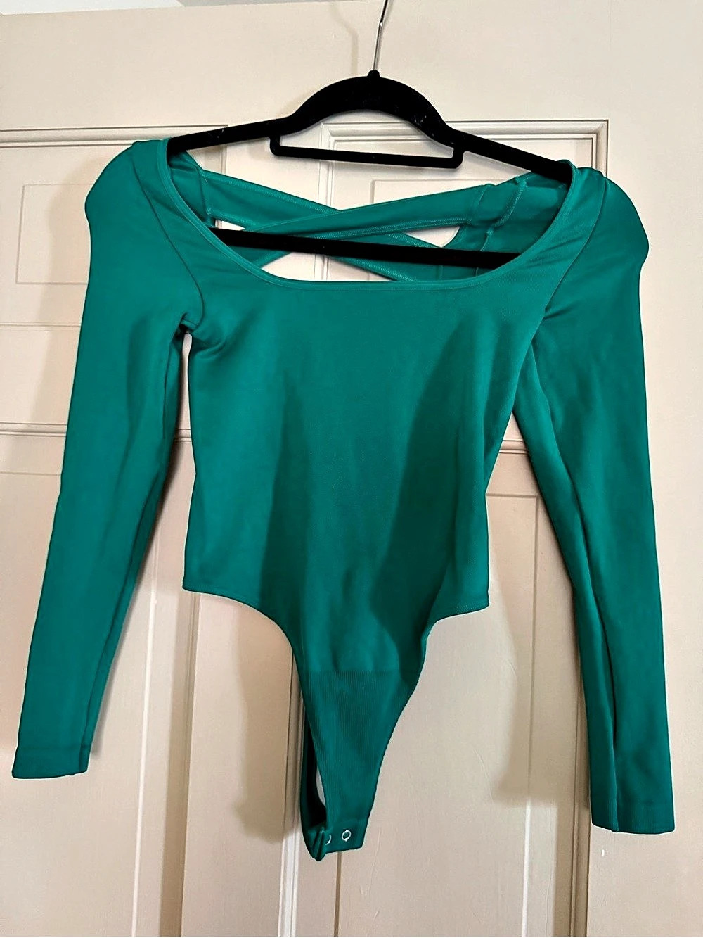Anthropologie Long Sleeve Green Bodysuit Size XXS